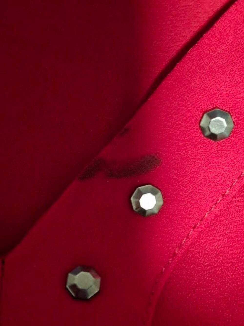 Gently Used Red Polyester Shirt 1 Call Out - Picture 4 of 9